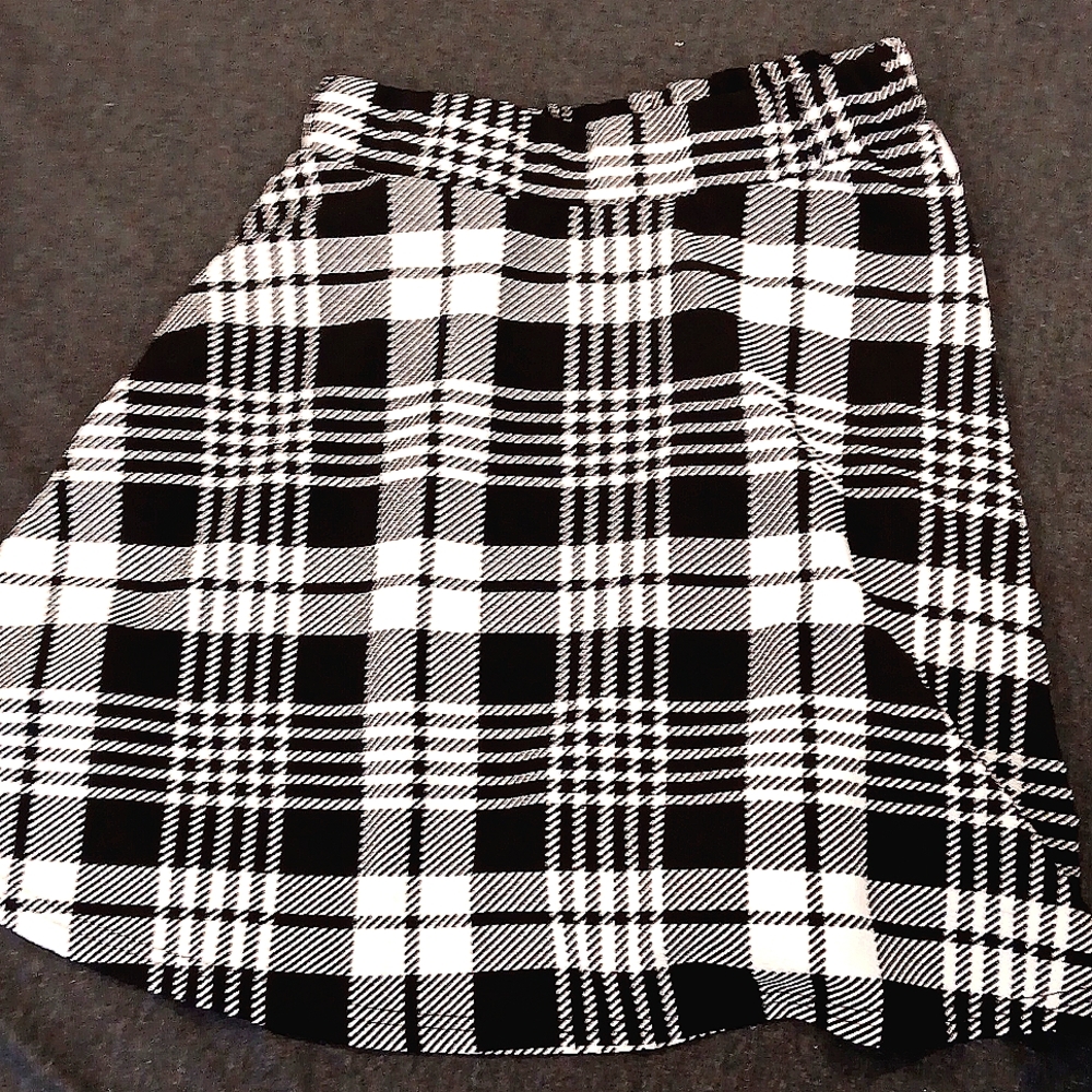 Black and white plaid skirt from shein teens size 14